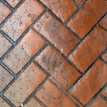 Brick Herringbone, Santa Fe, Black